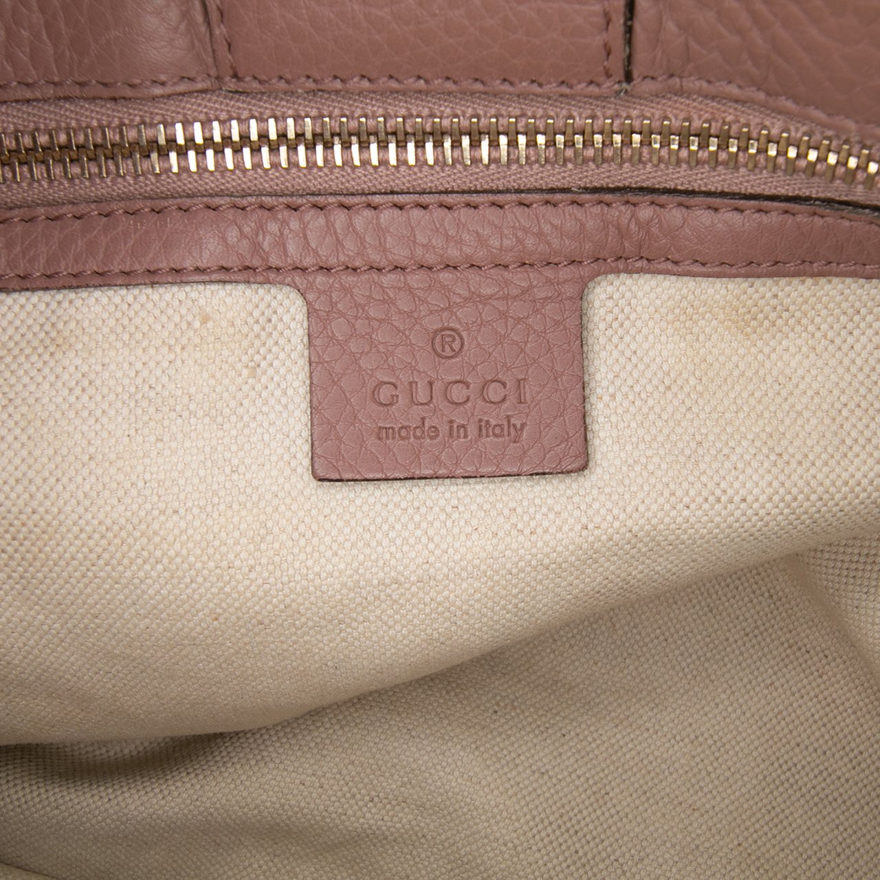 Gucci Medium Calfskin Bamboo Shopper Satchel Bruin