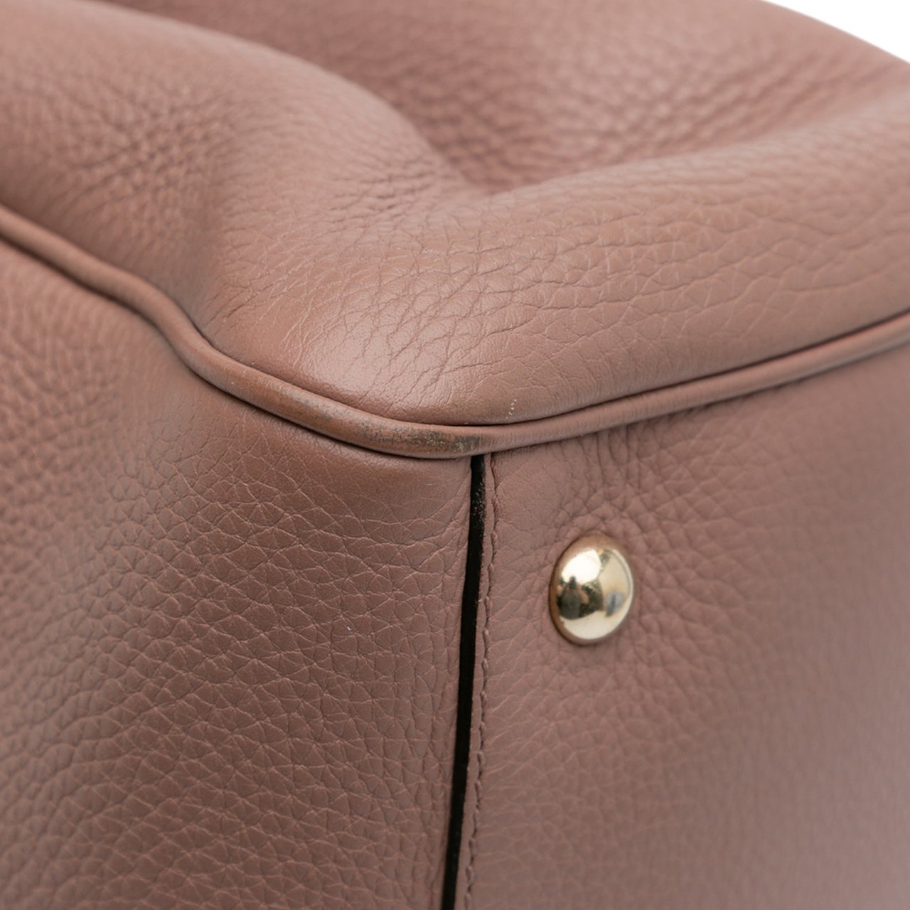 Gucci Medium Calfskin Bamboo Shopper Satchel Bruin