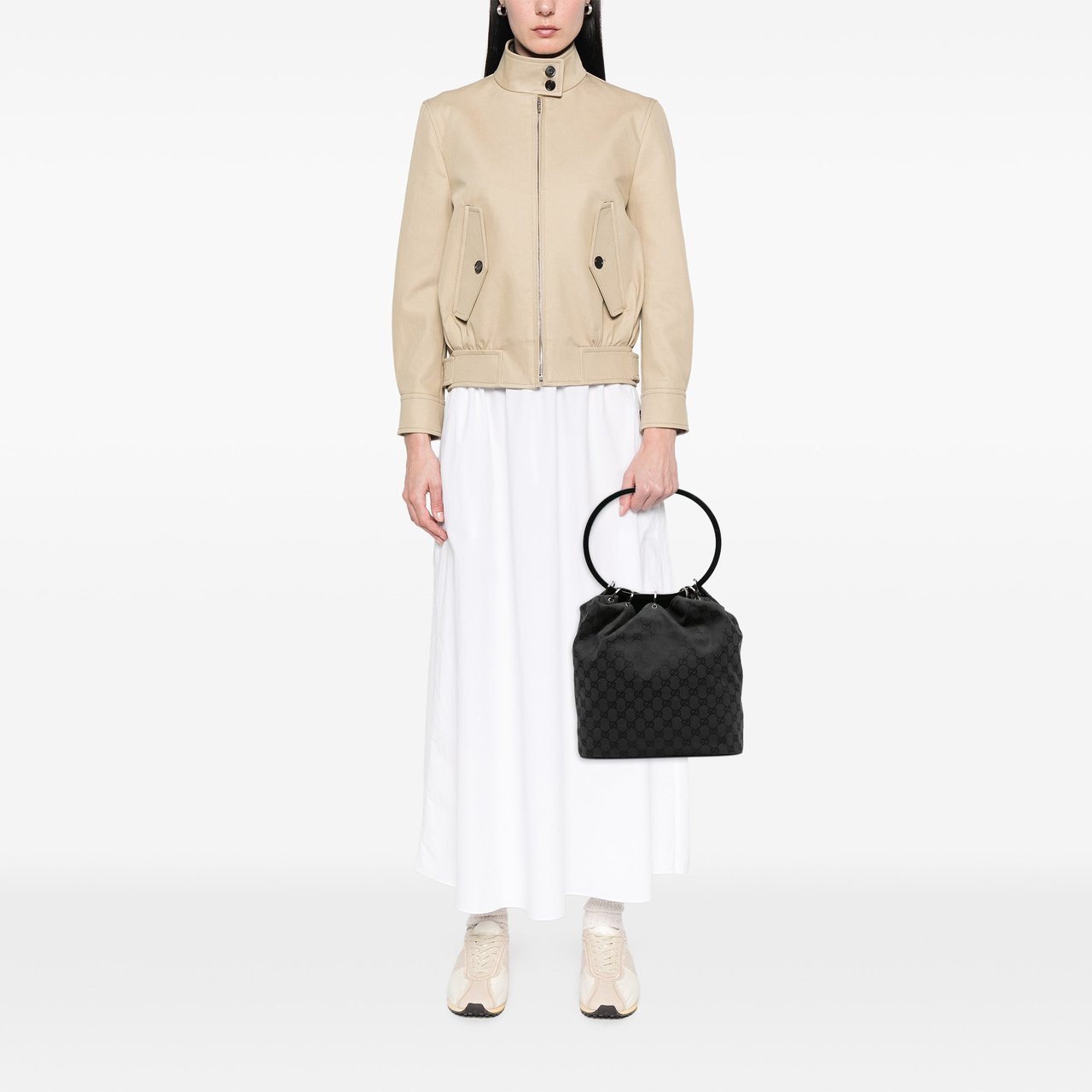 Gucci GG Canvas Ring Handbag Zwart