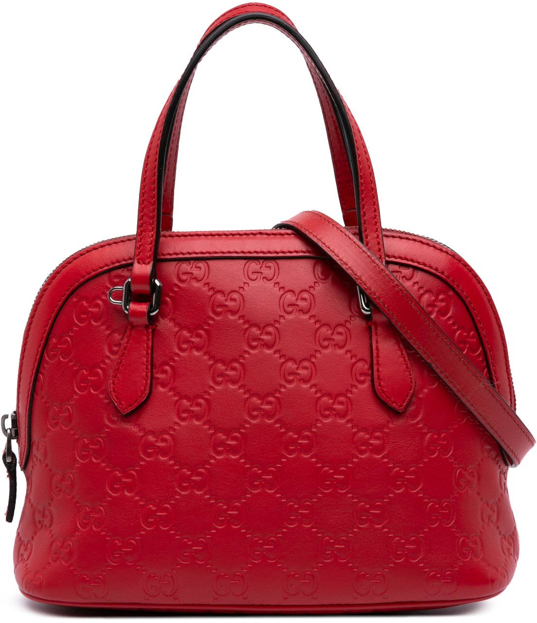 Gucci Mini Guccissima Dome Satchel Rood