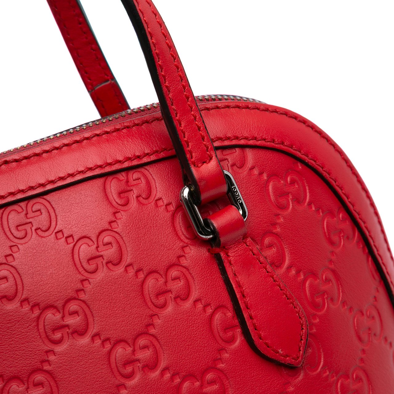 Gucci Mini Guccissima Dome Satchel Rood