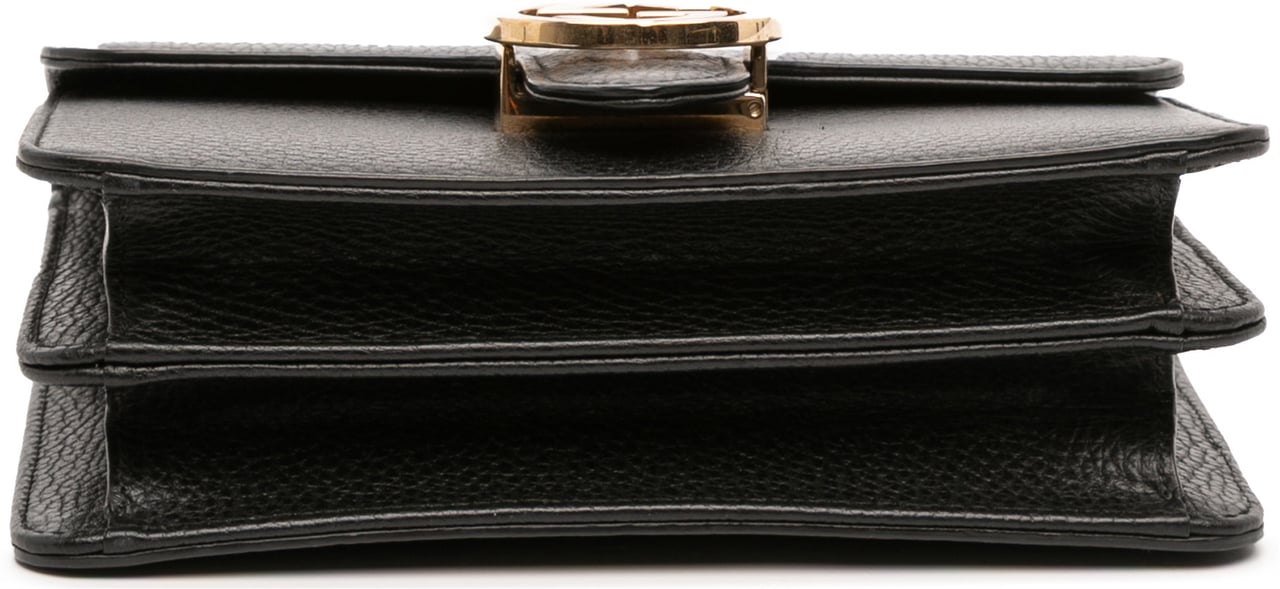 Gucci Small Dollar Calfskin Interlocking G Crossbody Zwart