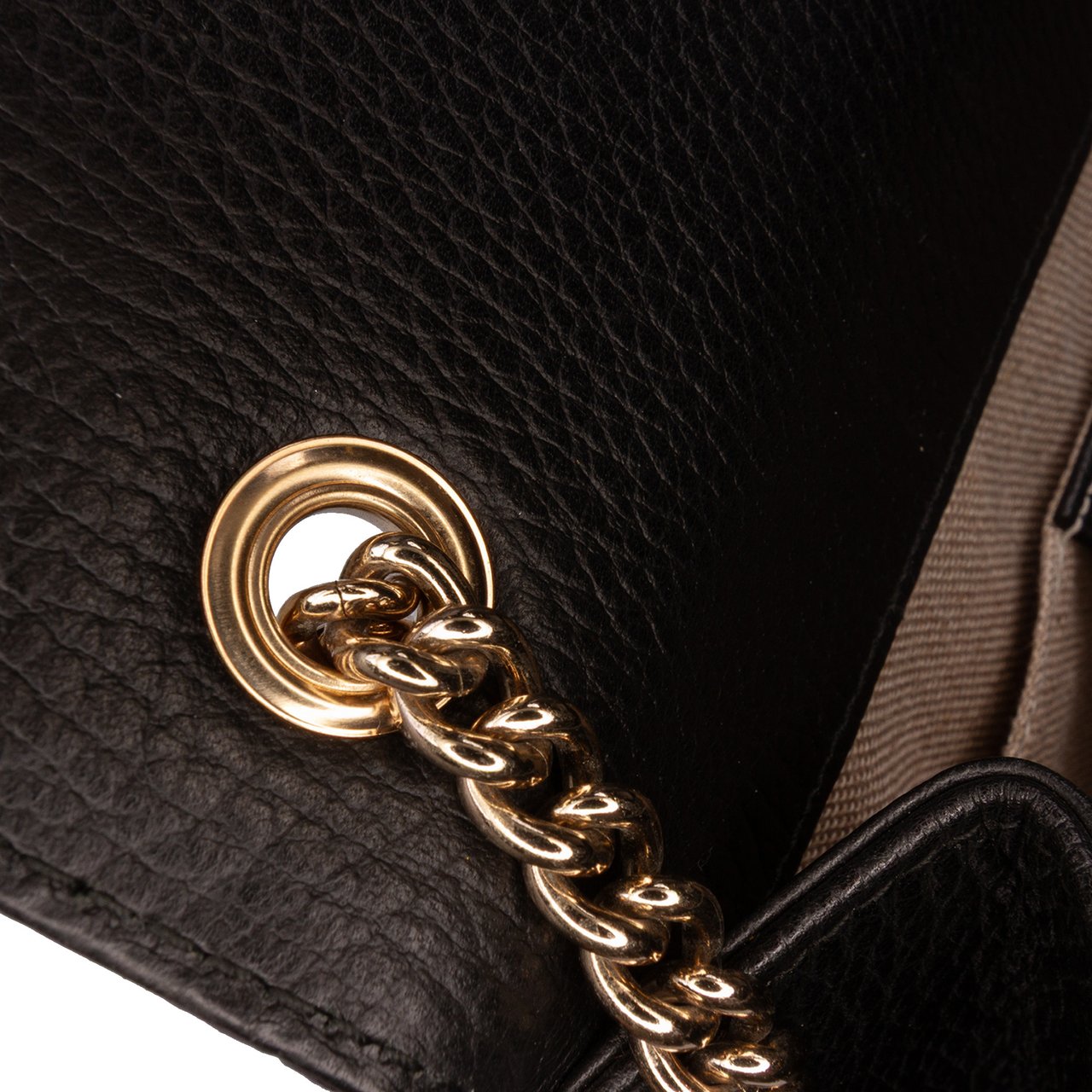 Gucci Small Dollar Calfskin Interlocking G Crossbody Zwart