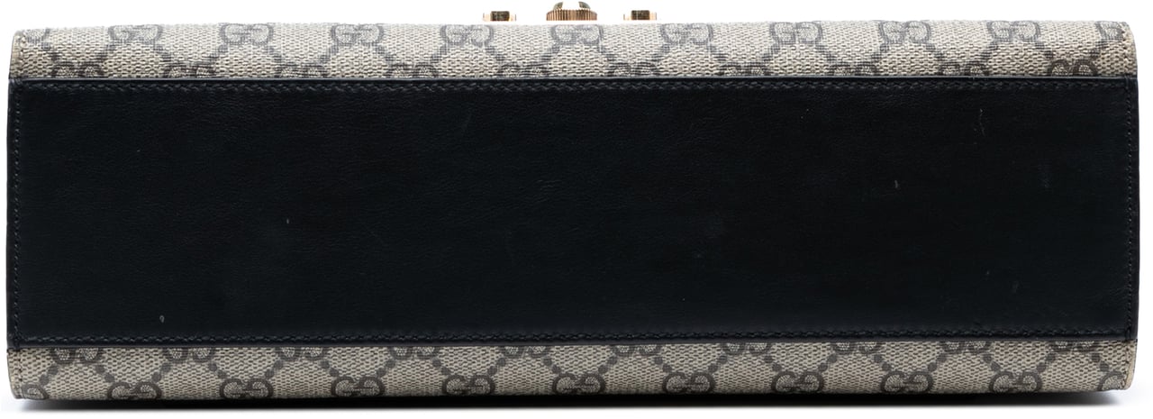 Gucci Medium GG Supreme Padlock Shoulder Bag Bruin