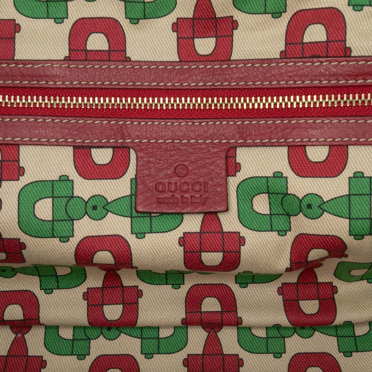 Gucci Guccissima Trimmed Leather Signoria Handbag Rood