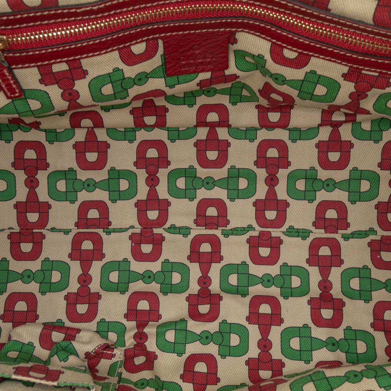 Gucci Guccissima Trimmed Leather Signoria Handbag Rood