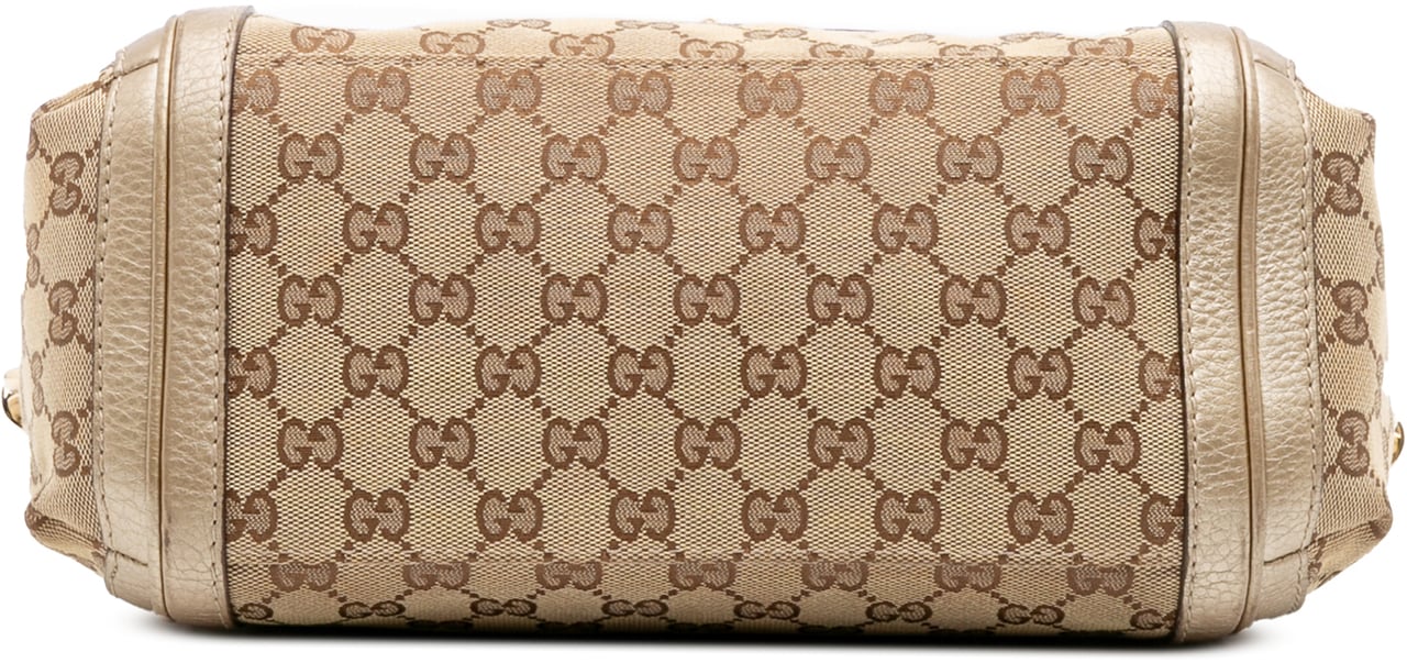 Gucci GG Canvas Bella Flap Satchel Bruin