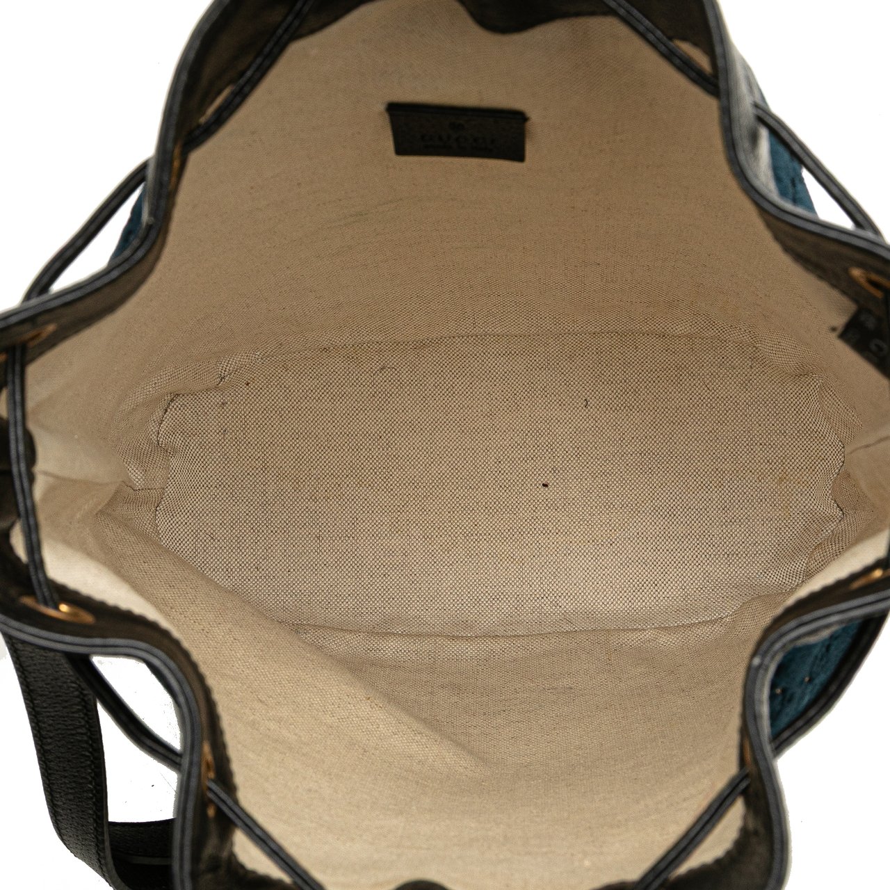 Gucci GG Velvet Web Bucket Zwart