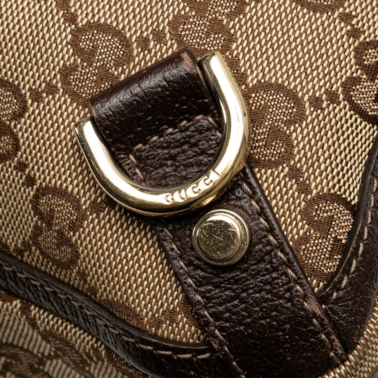 Gucci GG Canvas Abbey D Ring Tote Bruin