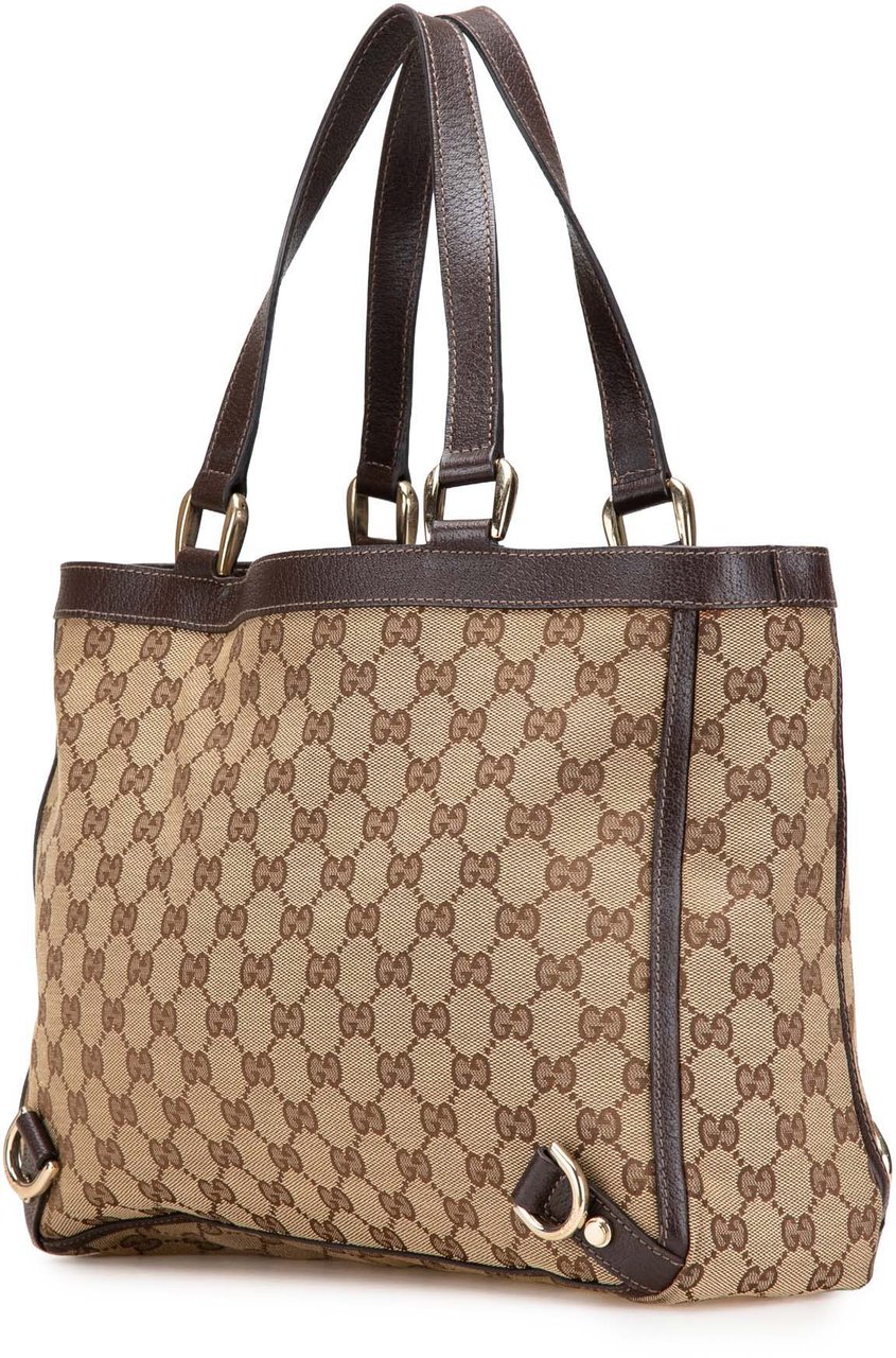 Gucci GG Canvas Abbey D Ring Tote Bruin