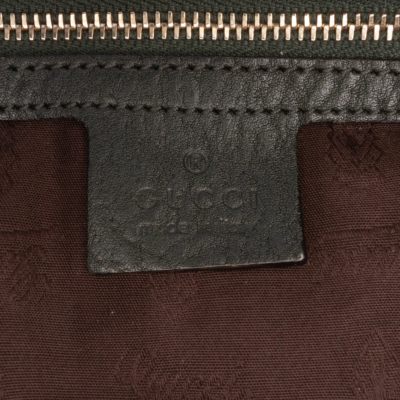 Gucci Large GG Canvas GG Charm Tote Bruin