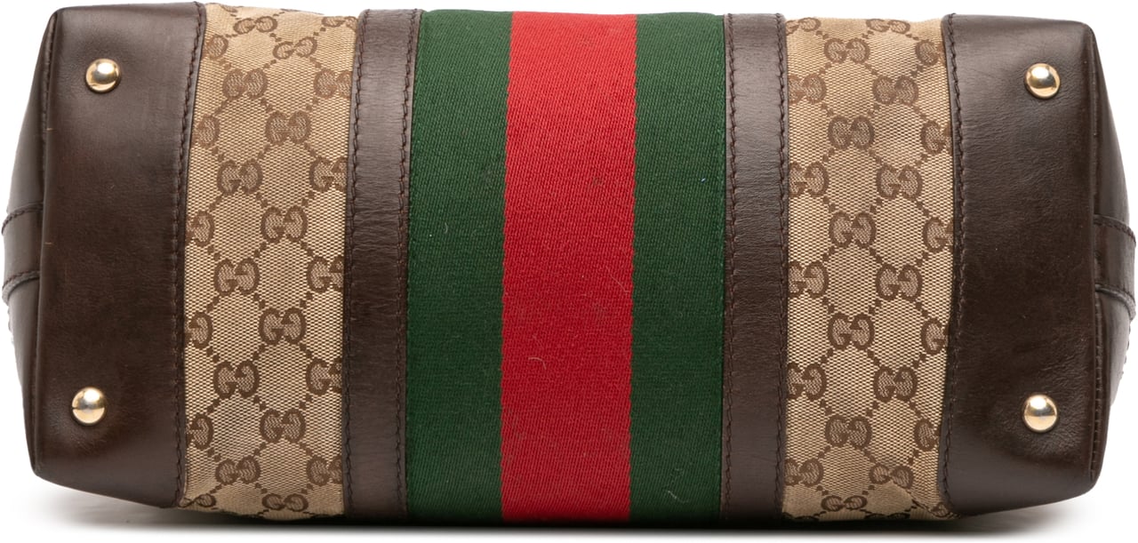 Gucci GG Canvas Web Satchel Bruin