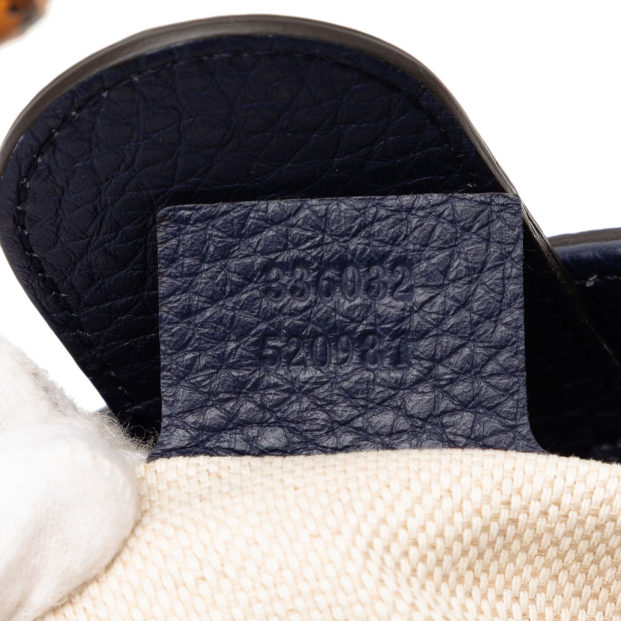 Gucci Small Canvas Flora Bamboo Shopper Satchel Blauw