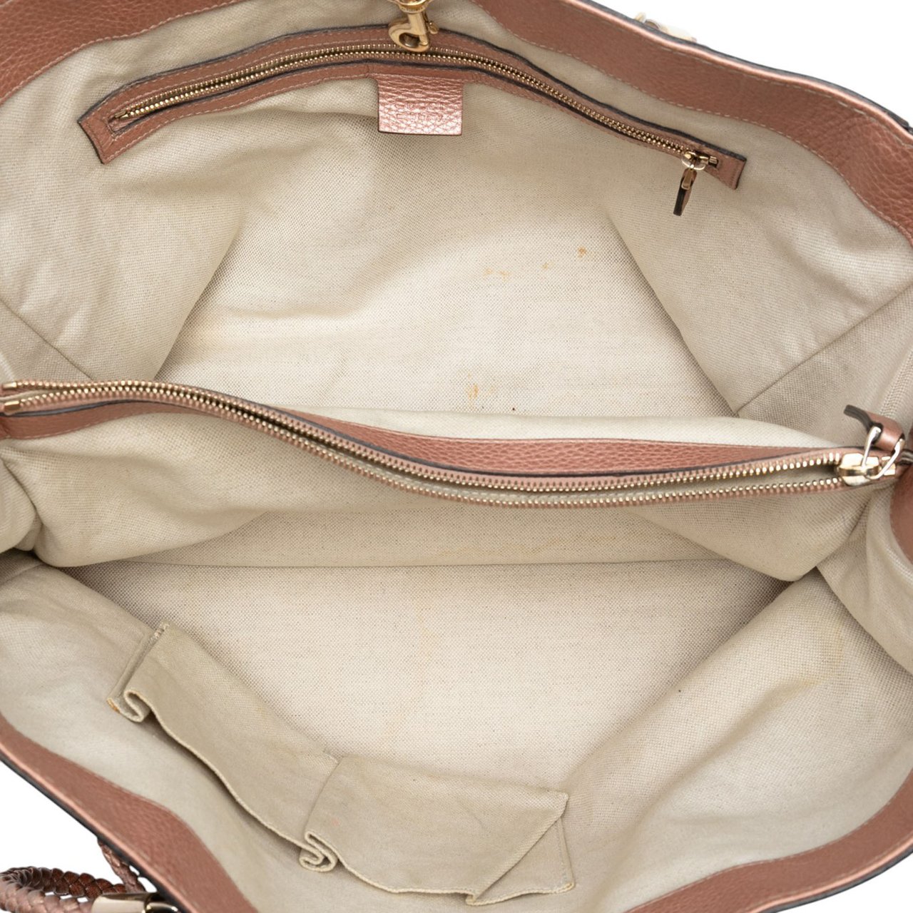 Gucci Medium GG Canvas Bella Tote Bruin