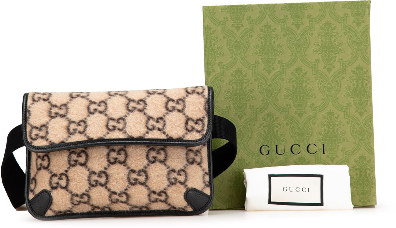 Gucci GG Wool Slim Belt Bag Bruin
