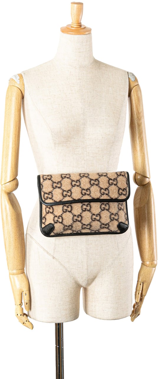 Gucci GG Wool Slim Belt Bag Bruin