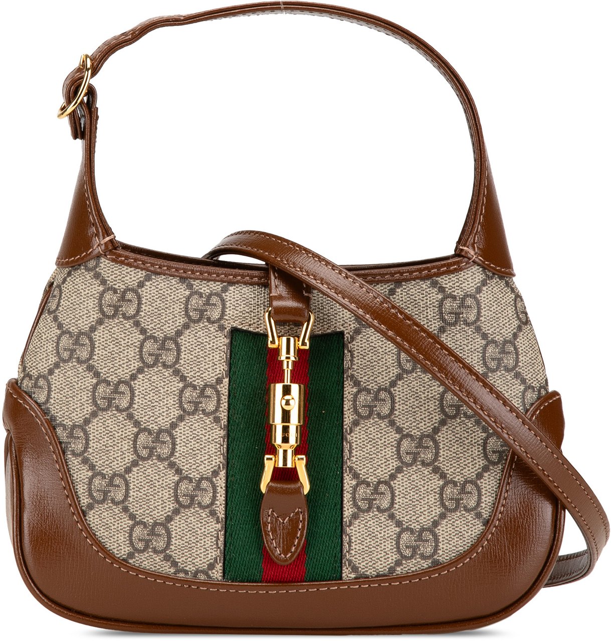 Gucci Mini GG Supreme Web Jackie 1961 Crossbody Bruin