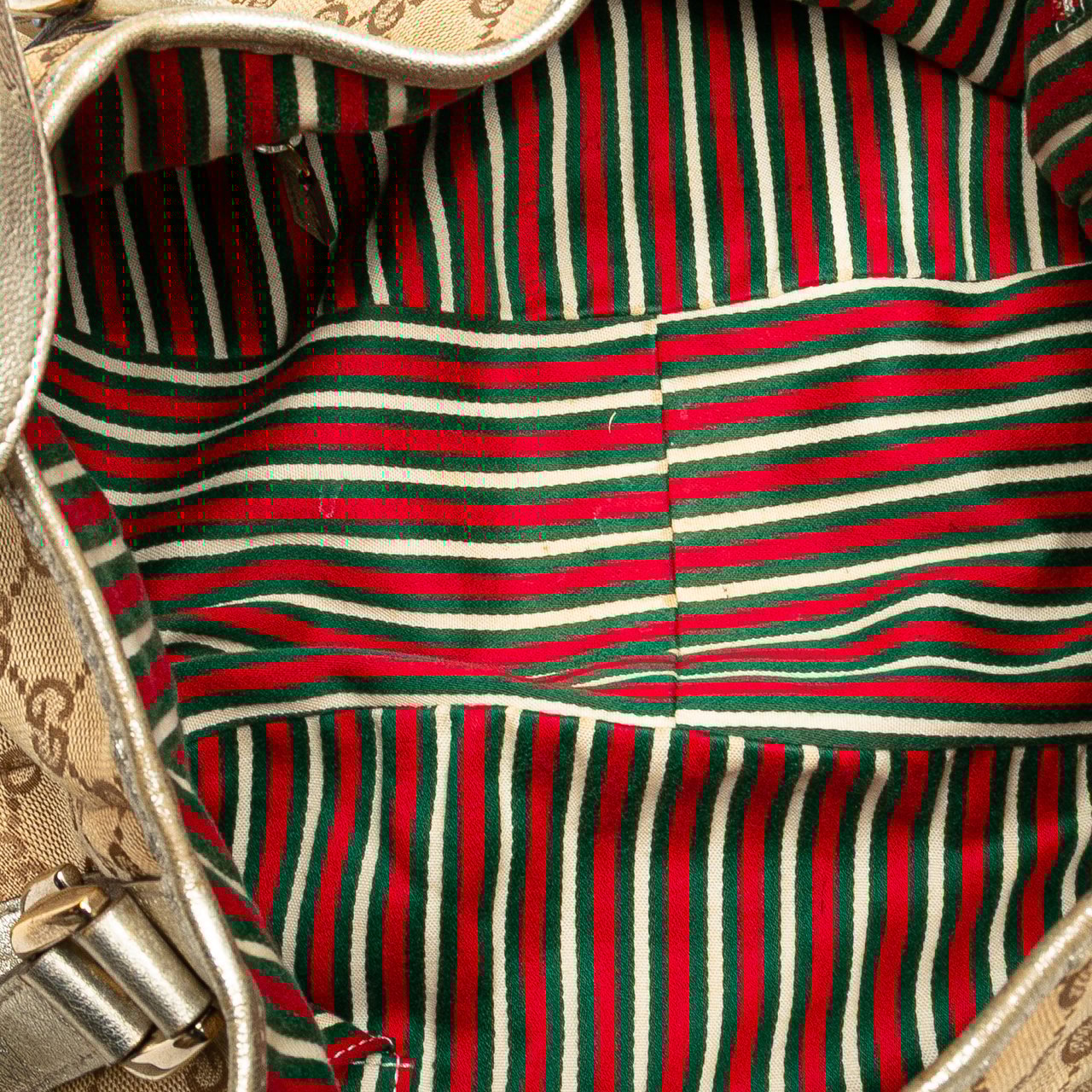 Gucci GG Canvas Abbey D Ring Tote Bruin