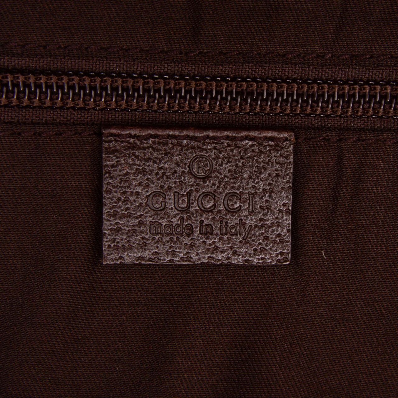 Gucci GG Canvas Web Travel Bag Bruin