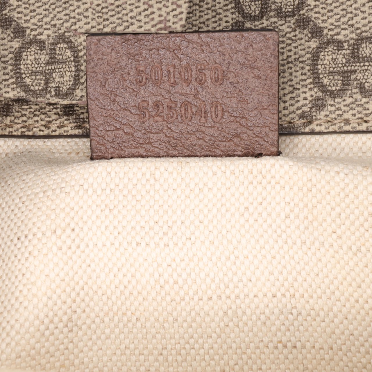 Gucci Small GG Supreme Web Neo Vintage Double Flap Messenger Bag Bruin