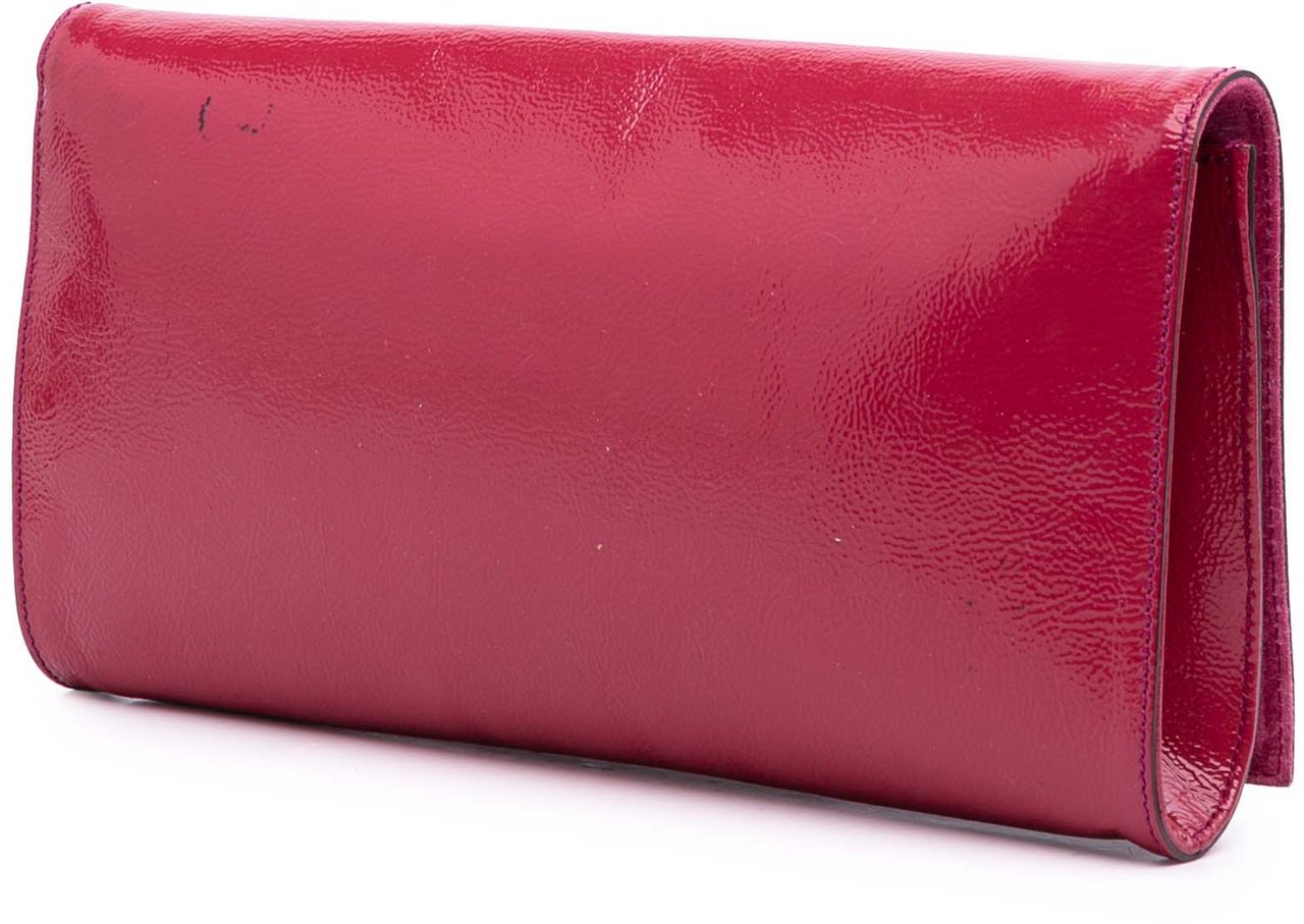 Gucci Soft Patent Soho Disco Clutch Roze