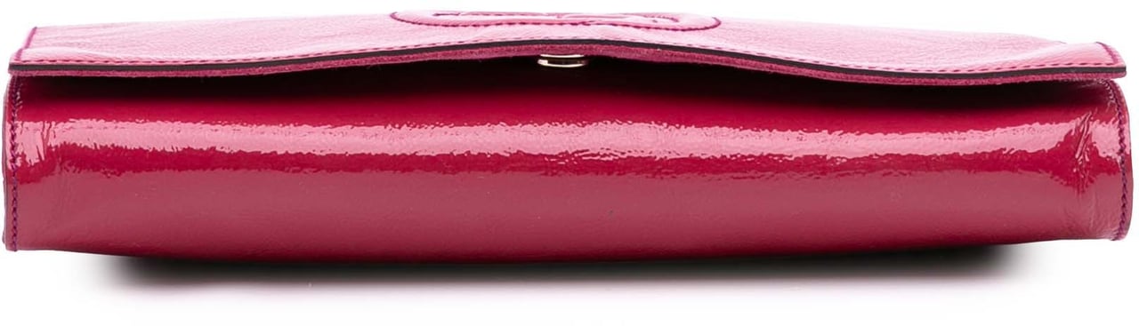Gucci Soft Patent Soho Disco Clutch Roze