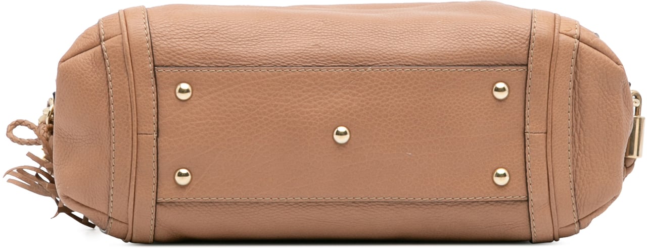 Gucci Medium Pebbled Calfskin Bella Shoulder Bag Bruin