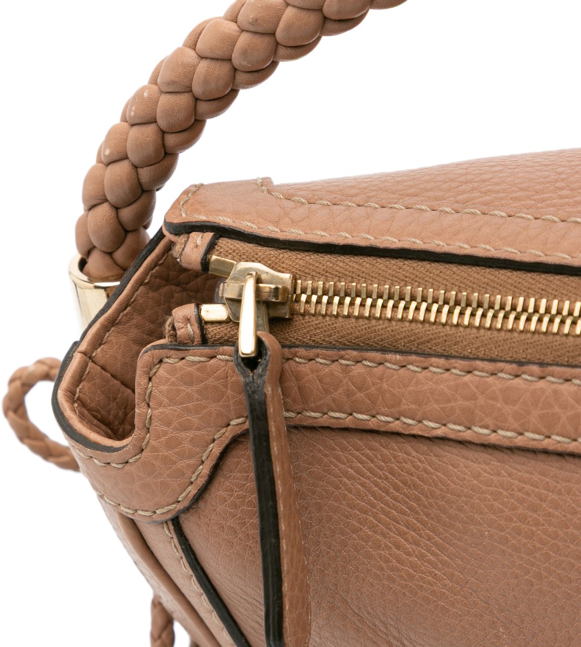 Gucci Medium Pebbled Calfskin Bella Shoulder Bag Bruin