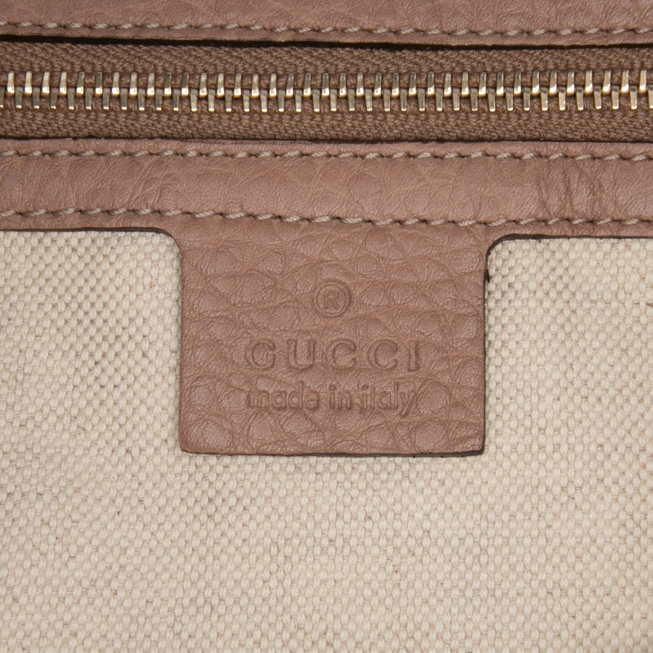 Gucci Medium Pebbled Calfskin Bella Shoulder Bag Bruin