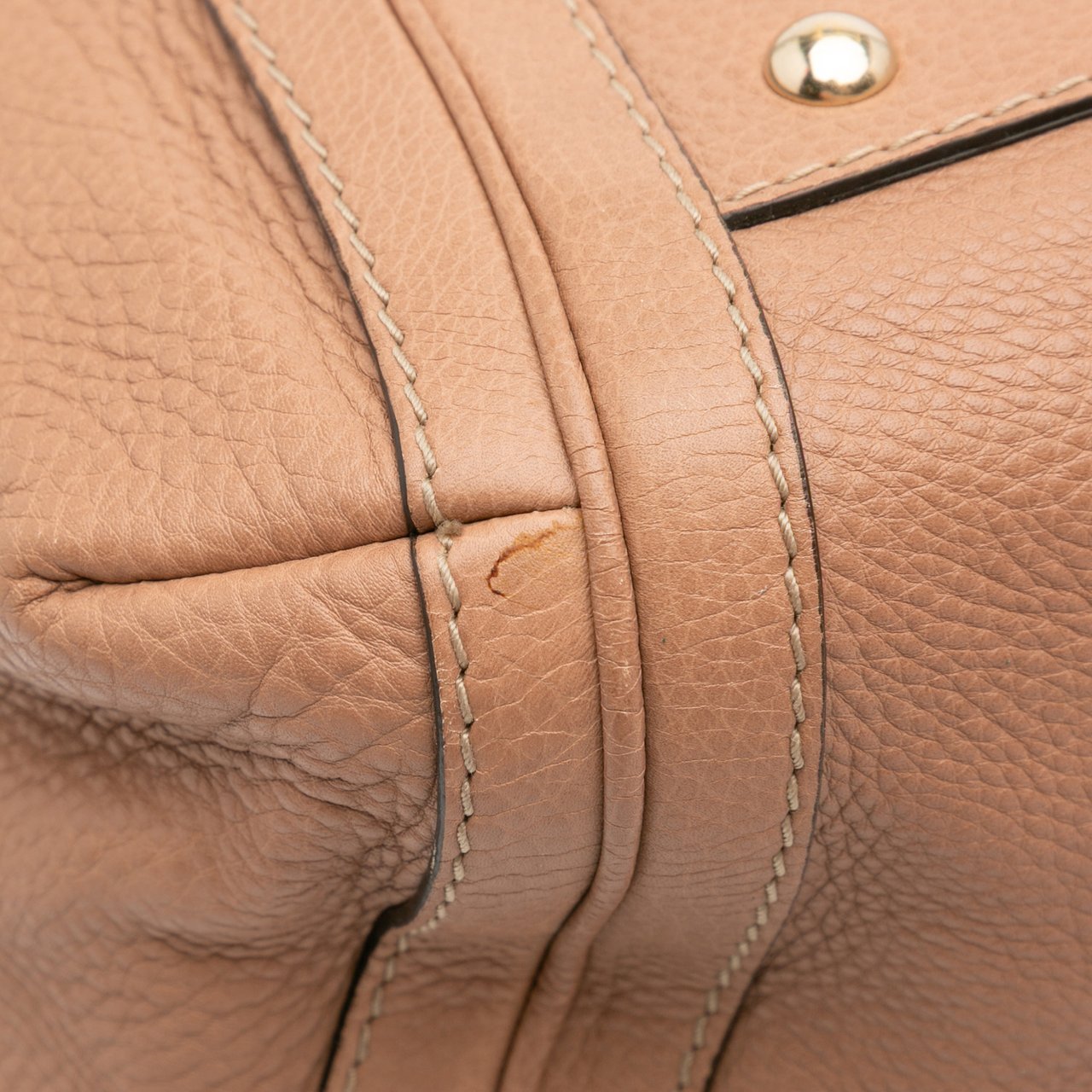 Gucci Medium Pebbled Calfskin Bella Shoulder Bag Bruin