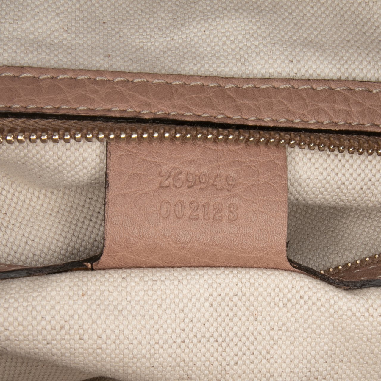 Gucci Medium Pebbled Calfskin Bella Shoulder Bag Bruin