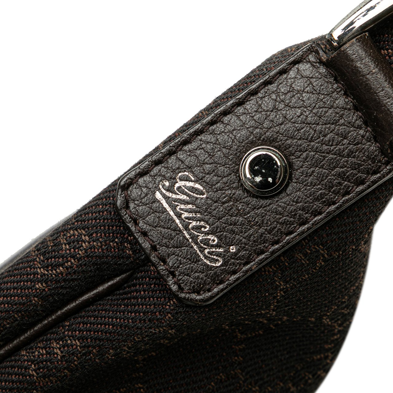 Gucci GG Denim Abbey D Ring Crossbody Bruin