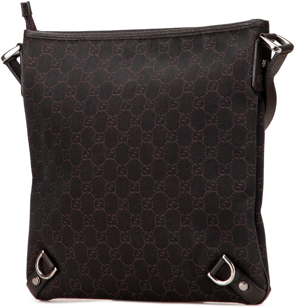 Gucci GG Denim Abbey D Ring Crossbody Bruin