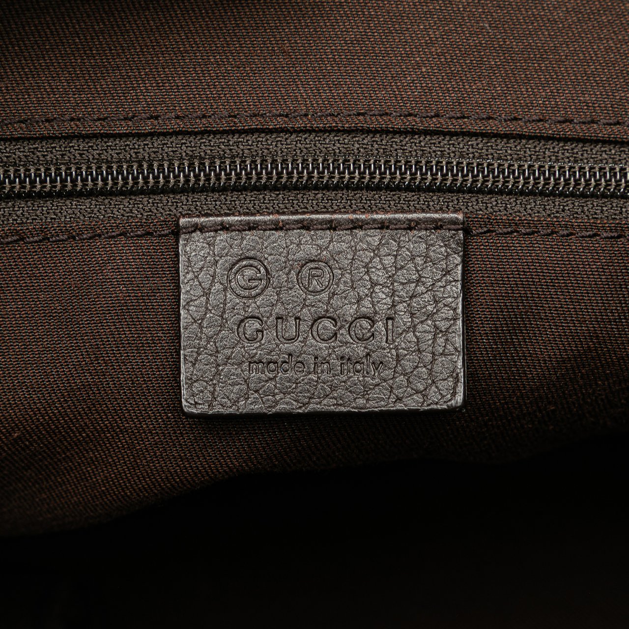 Gucci GG Denim Abbey D Ring Crossbody Bruin