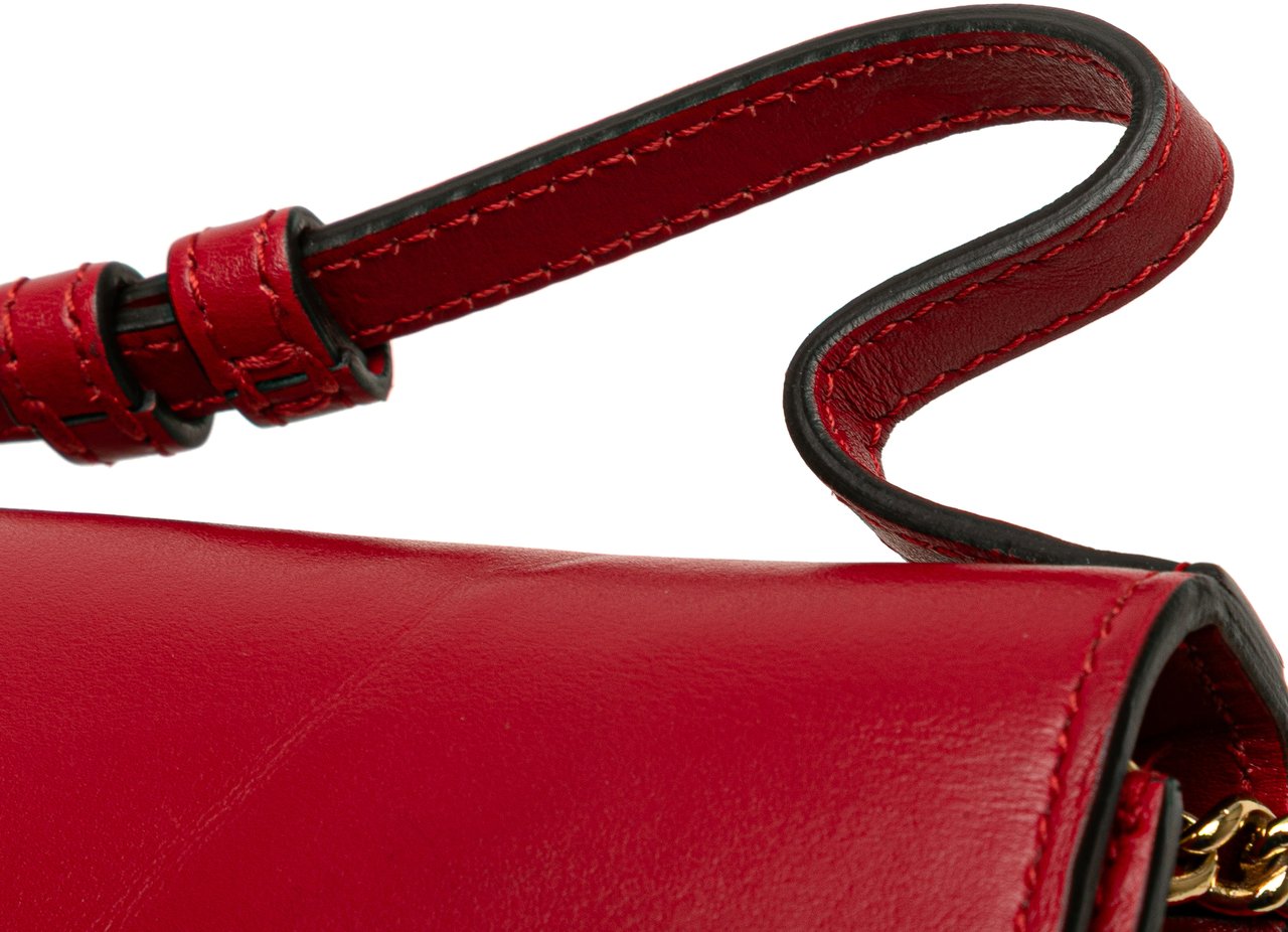 Gucci Small Leather Zumi Satchel Rood