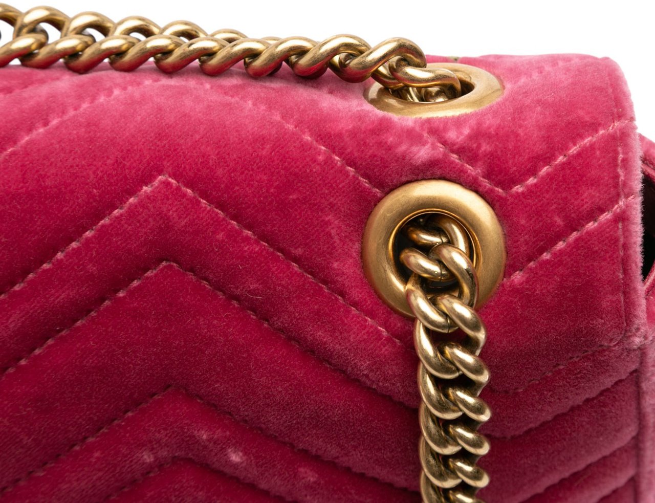 Gucci Large GG Marmont Matelasse Velvet Embroidered Blind For Love Shoulder Bag Roze