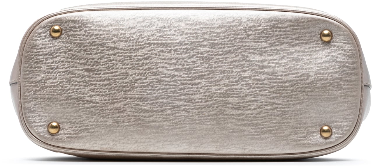 Gucci Leather Bright Bit Satchel Goud