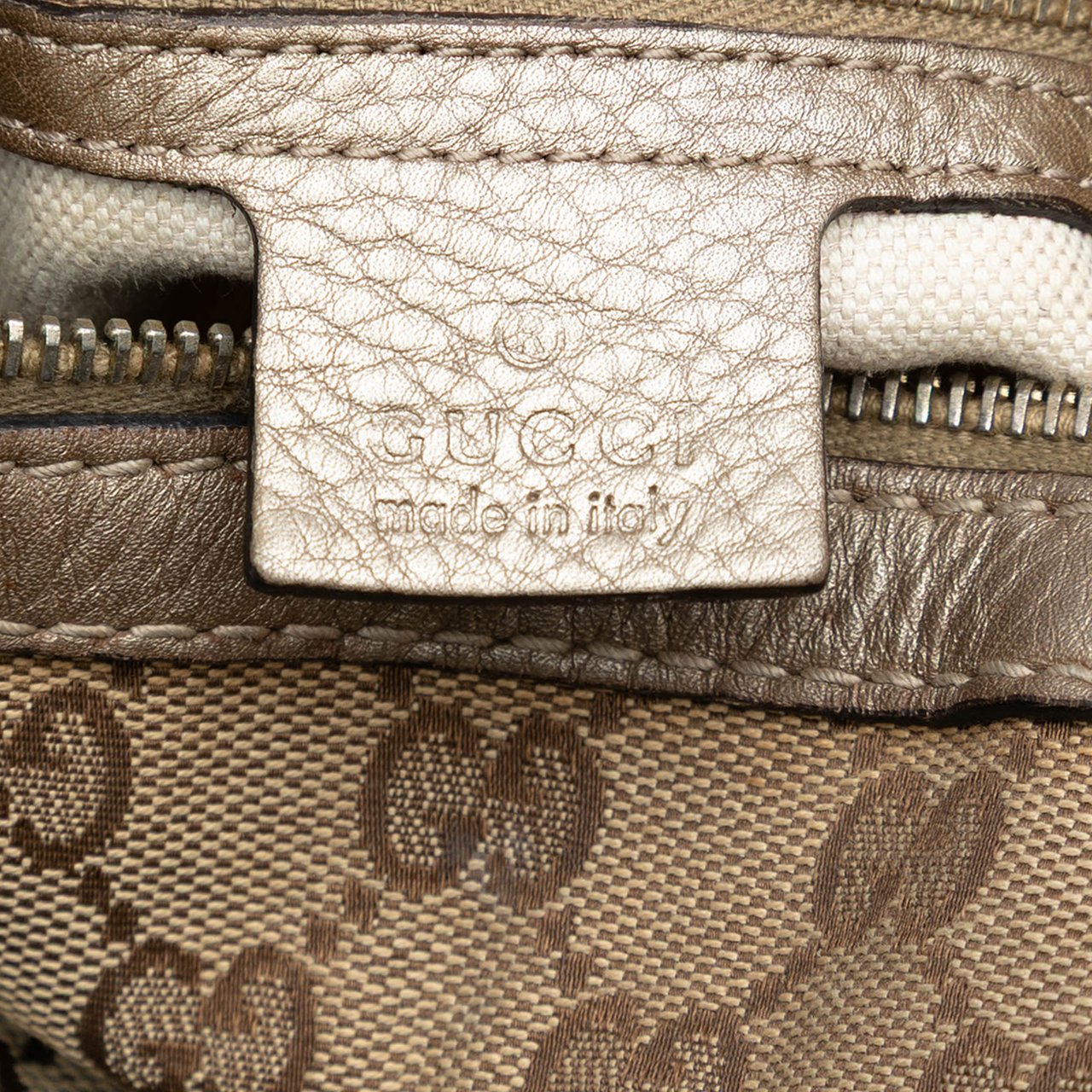 Gucci Large GG Canvas Bella Shoulder Bag Bruin