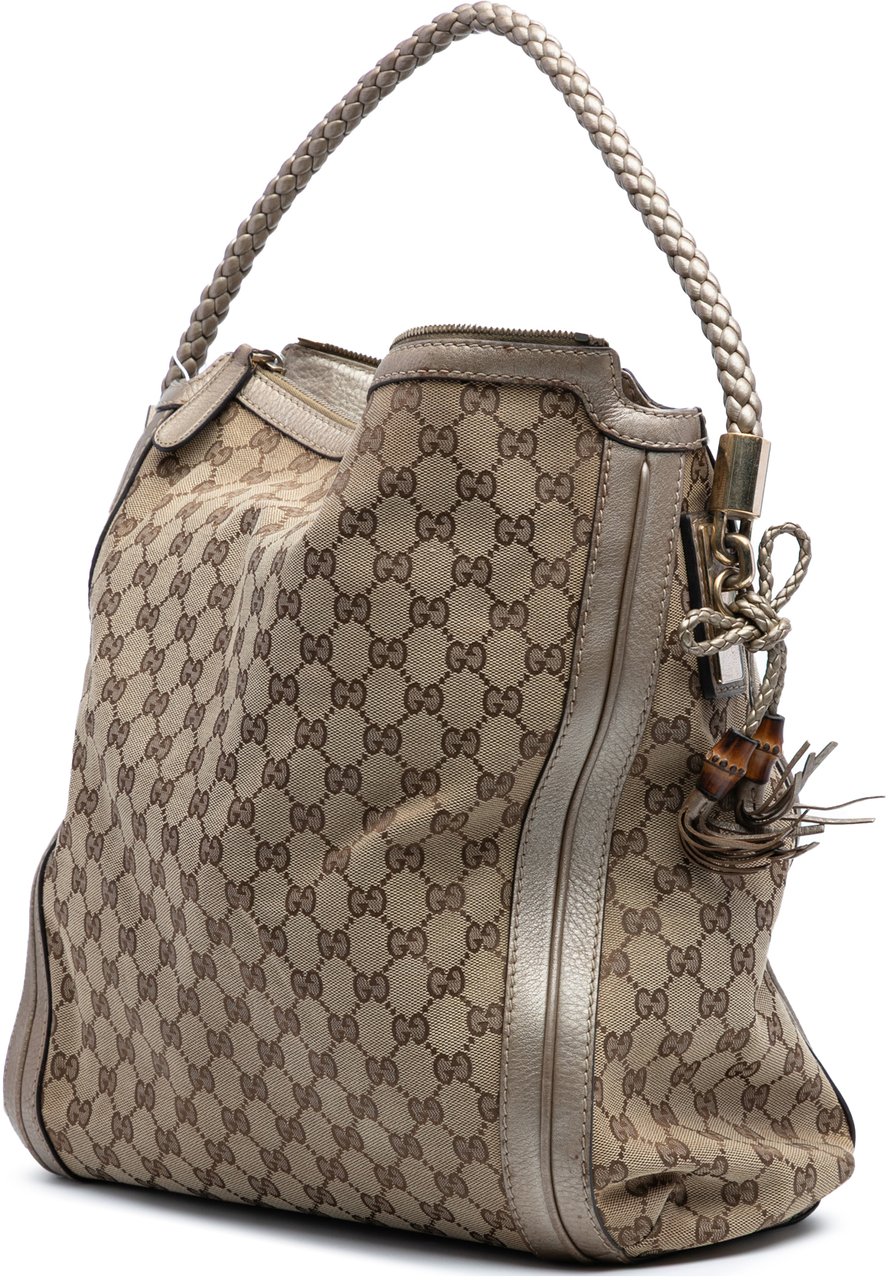 Gucci Large GG Canvas Bella Shoulder Bag Bruin
