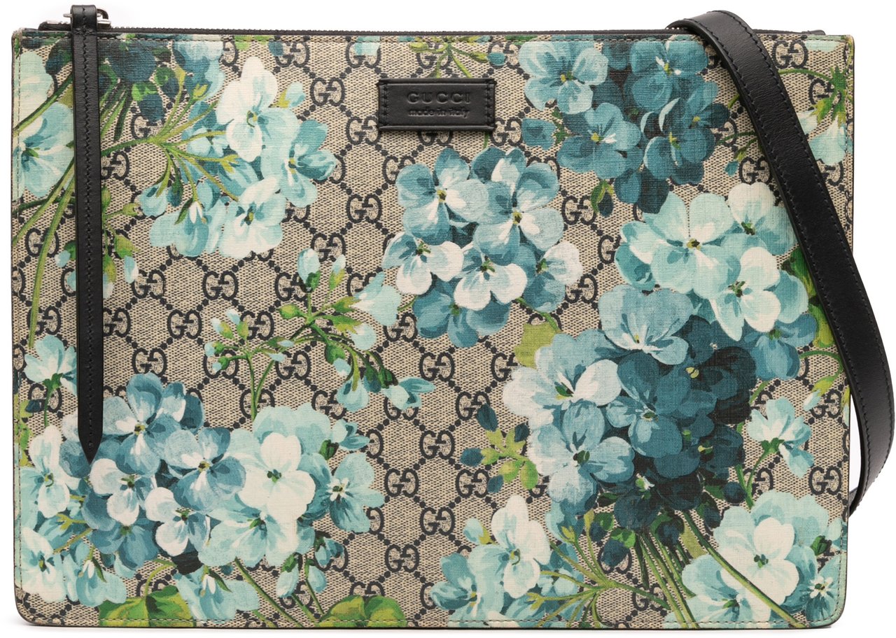 Gucci GG Supreme Blooms Messenger Bag Bruin