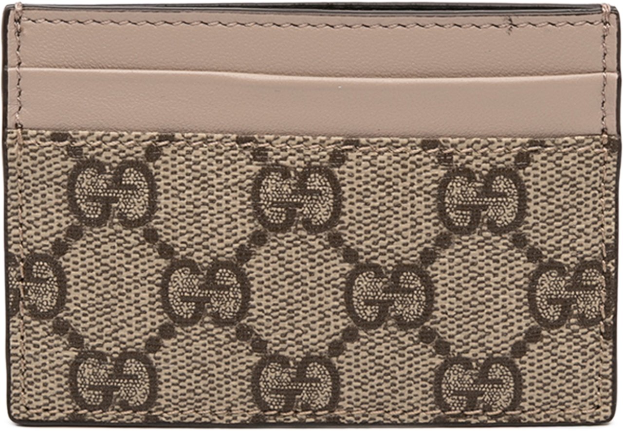 Gucci GG Supreme Card Holder Bruin
