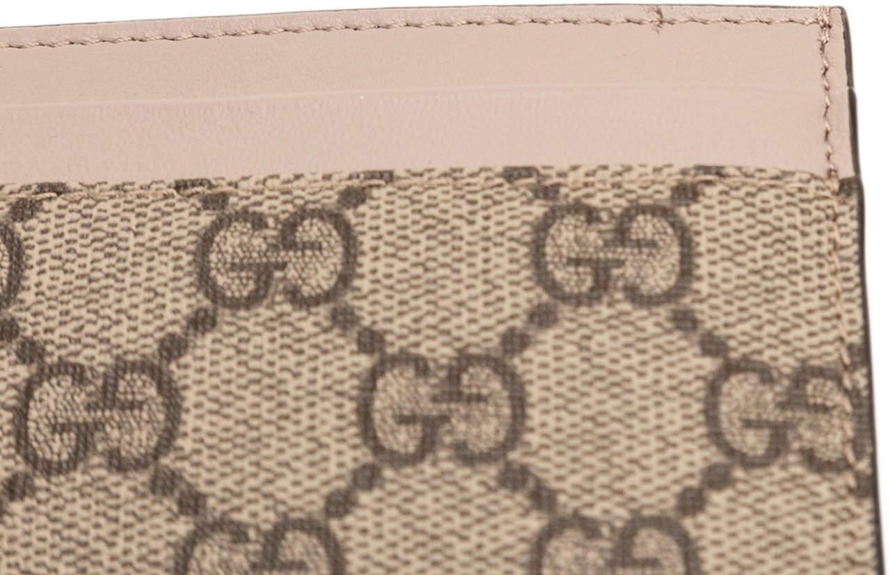 Gucci GG Supreme Card Holder Bruin