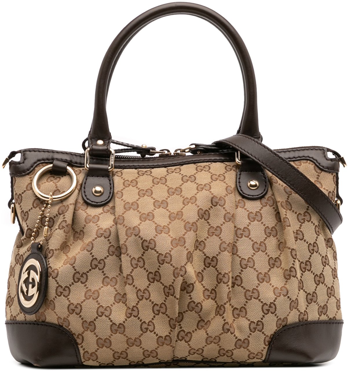 Gucci GG Canvas Sukey Satchel Bruin