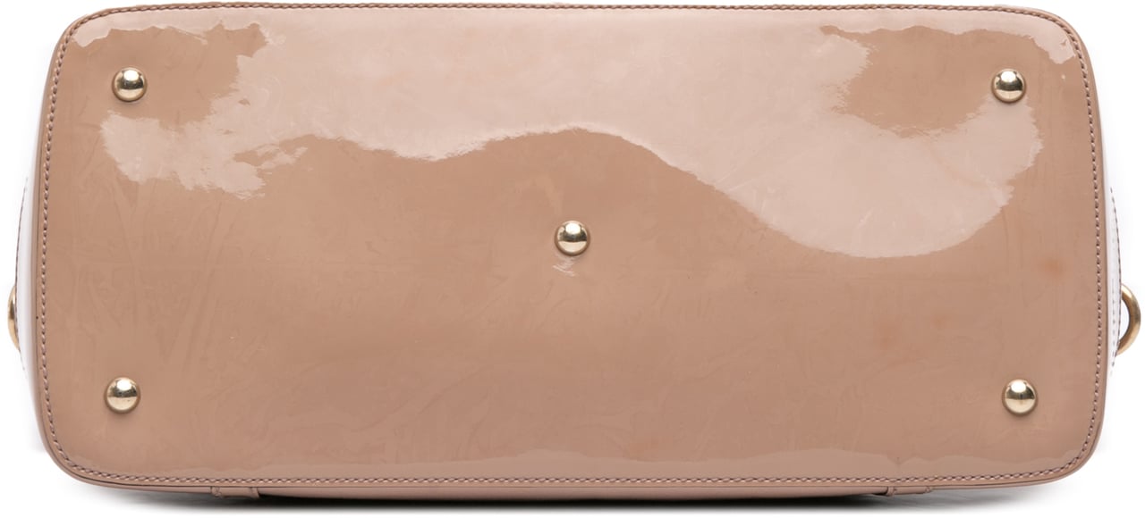 Gucci Large Microguccissima Patent Nice Dome Satchel Bruin