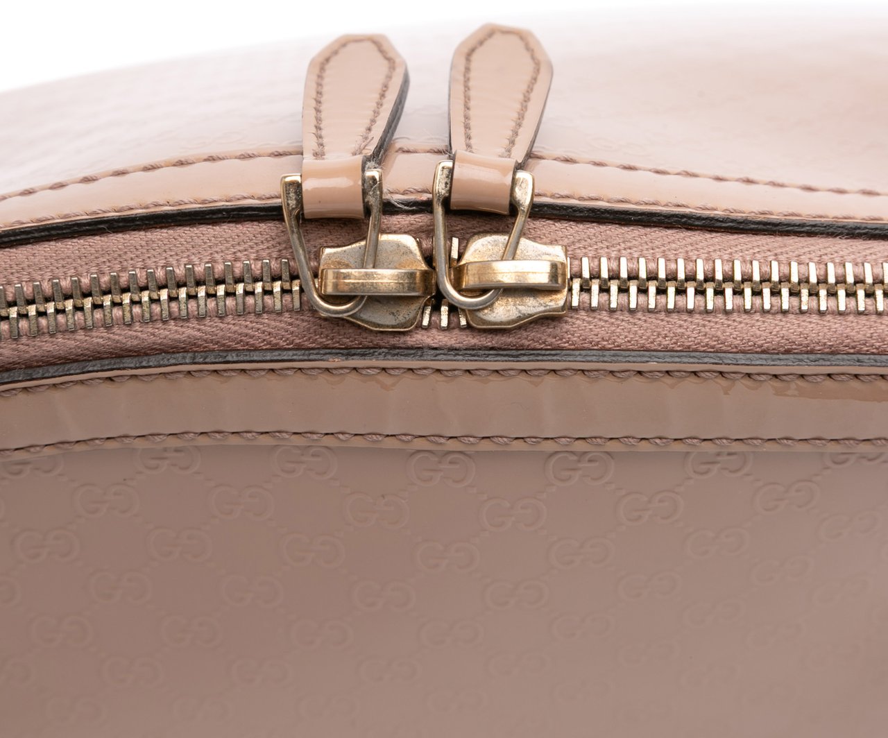 Gucci Large Microguccissima Patent Nice Dome Satchel Bruin