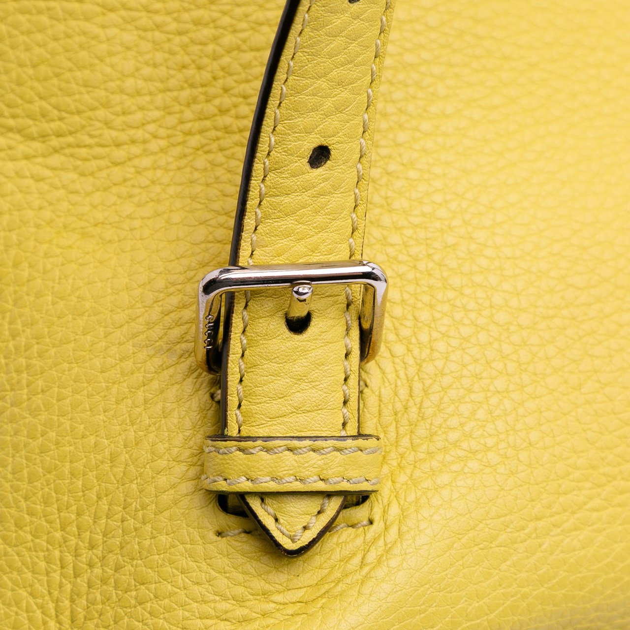 Gucci Leather Bamboo Tassel Backpack Geel