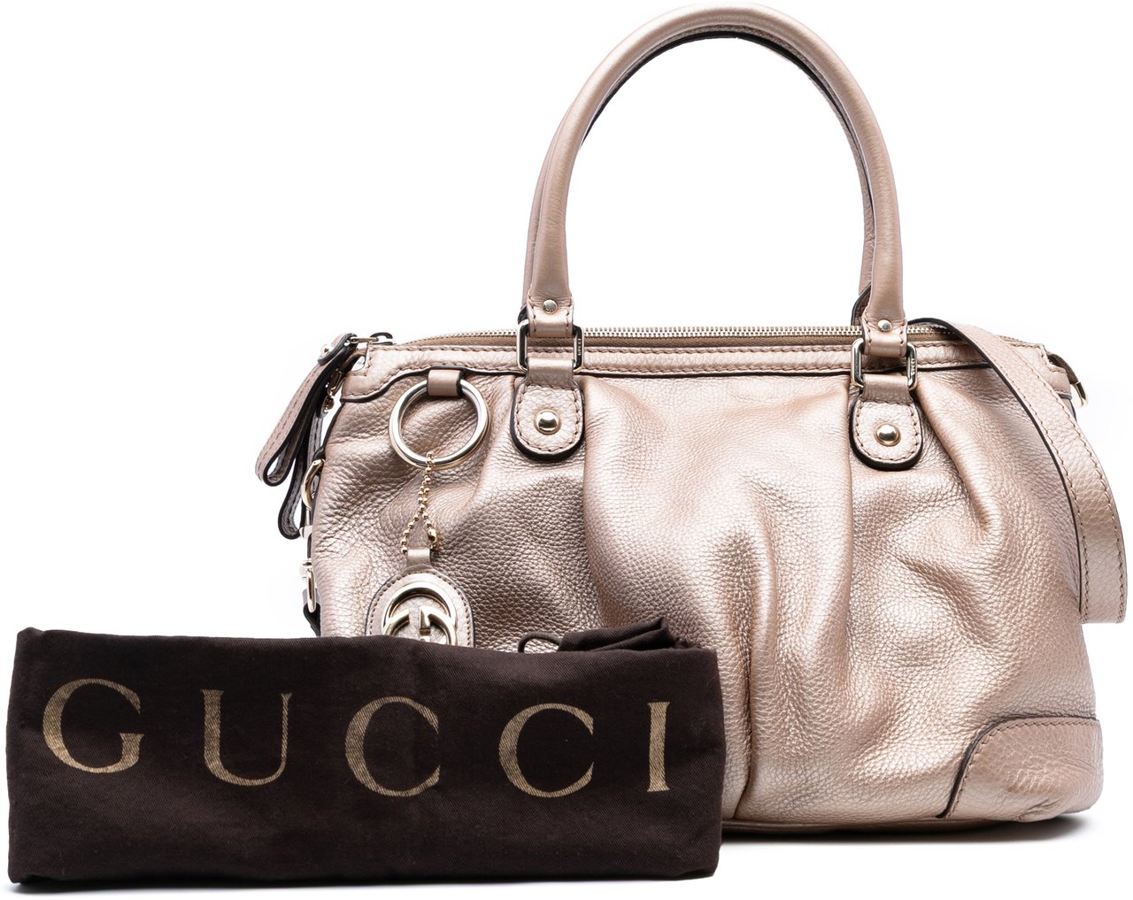 Gucci Calfskin Sukey Satchel Roze