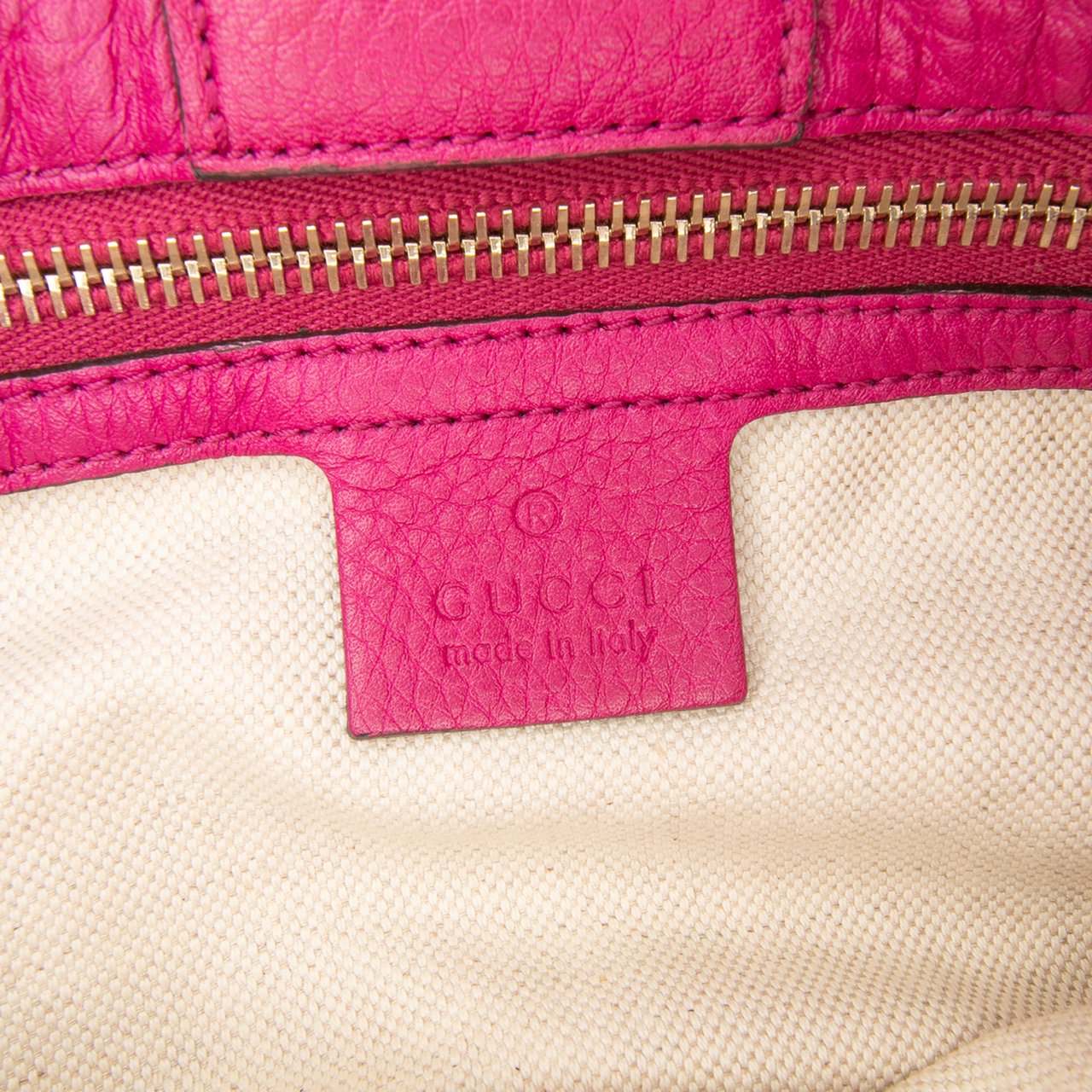 Gucci Small Calfskin Bamboo Shopper Satchel Roze