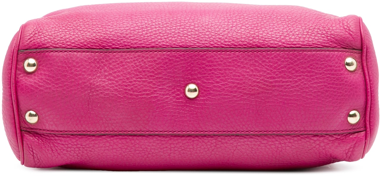 Gucci Small Calfskin Bamboo Shopper Satchel Roze