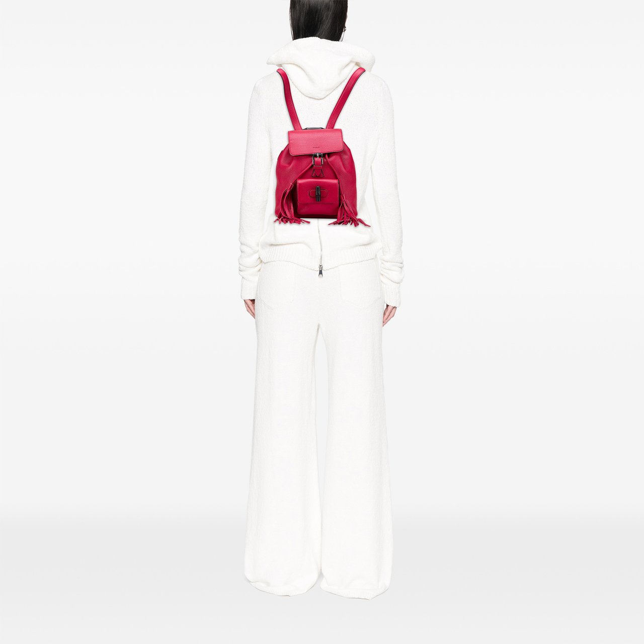 Gucci Leather Bamboo Daily Backpack Roze